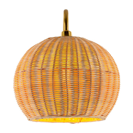 Modern European furniture - Round Rattan Wall Lamp - www.oroa.com