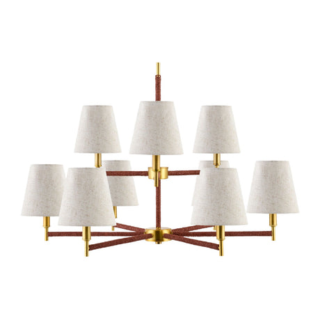 Modern European furniture - Fabric Shade 9-Light Chandelier - www.oroa.com