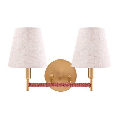 Modern European furniture - Fabric Shade 2-Light Wall Lamp - www.oroa.com