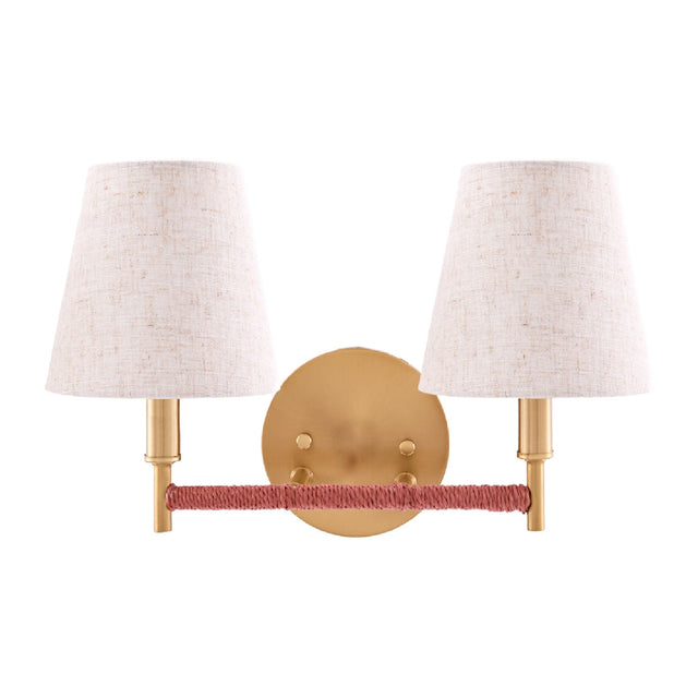 Modern European furniture - Fabric Shade 2-Light Wall Lamp - www.oroa.com