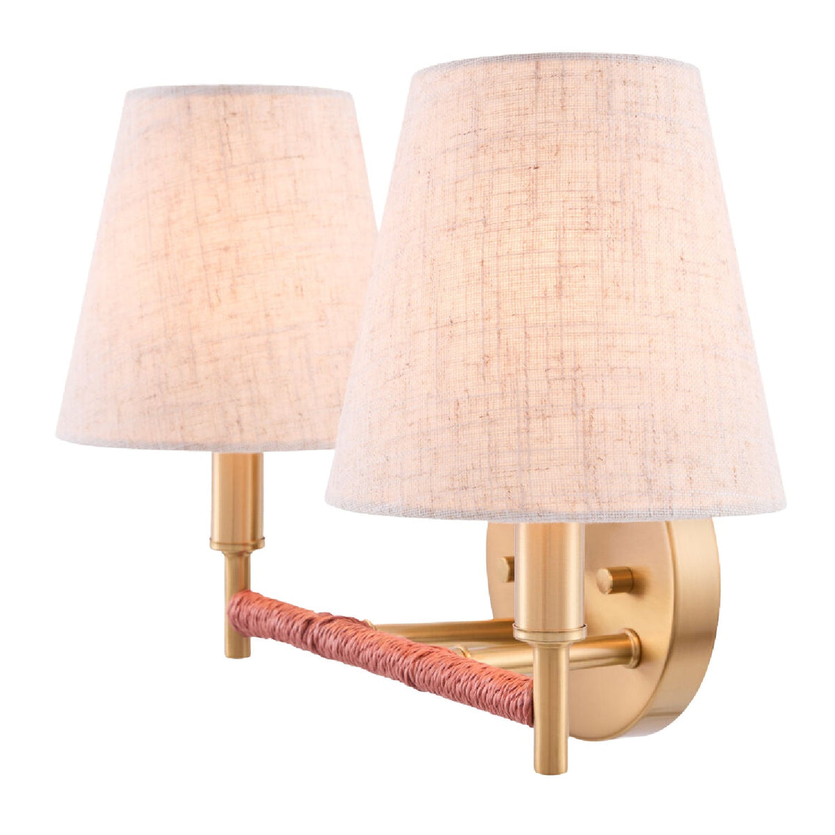 Modern European furniture - Fabric Shade 2-Light Wall Lamp - www.oroa.com
