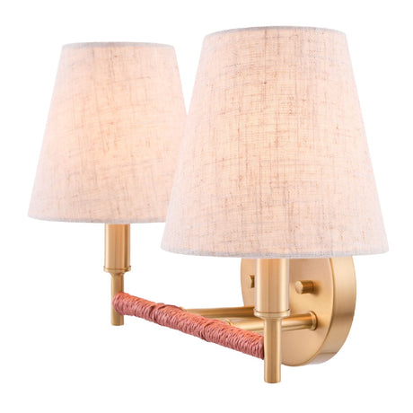 Modern European furniture - Fabric Shade 2-Light Wall Lamp - www.oroa.com