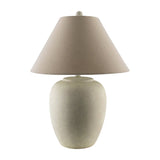 Modern European furniture - Antiqued White Ceramic Table Lamp - www.oroa.com