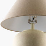 Modern European furniture - Antiqued White Ceramic Table Lamp - www.oroa.com