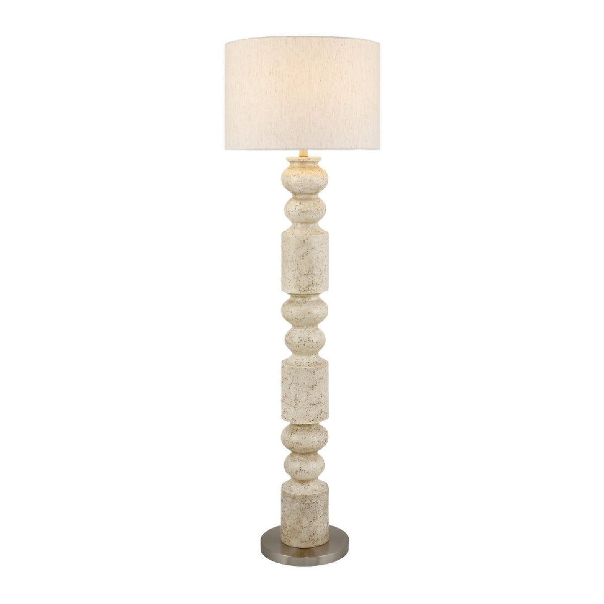 Modern European furniture - Cream Layered Base Floor Lamp - www.oroa.com