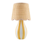 Modern European furniture - Striped Ceramic Seagrass Table Lamp - www.oroa.com