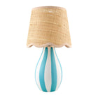Modern European furniture - Striped Ceramic Seagrass Table Lamp - www.oroa.com