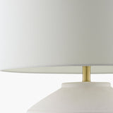 Modern European furniture - Glazed White Ceramic Table Lamp - www.oroa.com