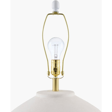 Modern European furniture - Glazed White Ceramic Table Lamp - www.oroa.com
