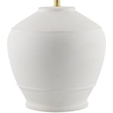 Modern European furniture - Glazed White Ceramic Table Lamp - www.oroa.com