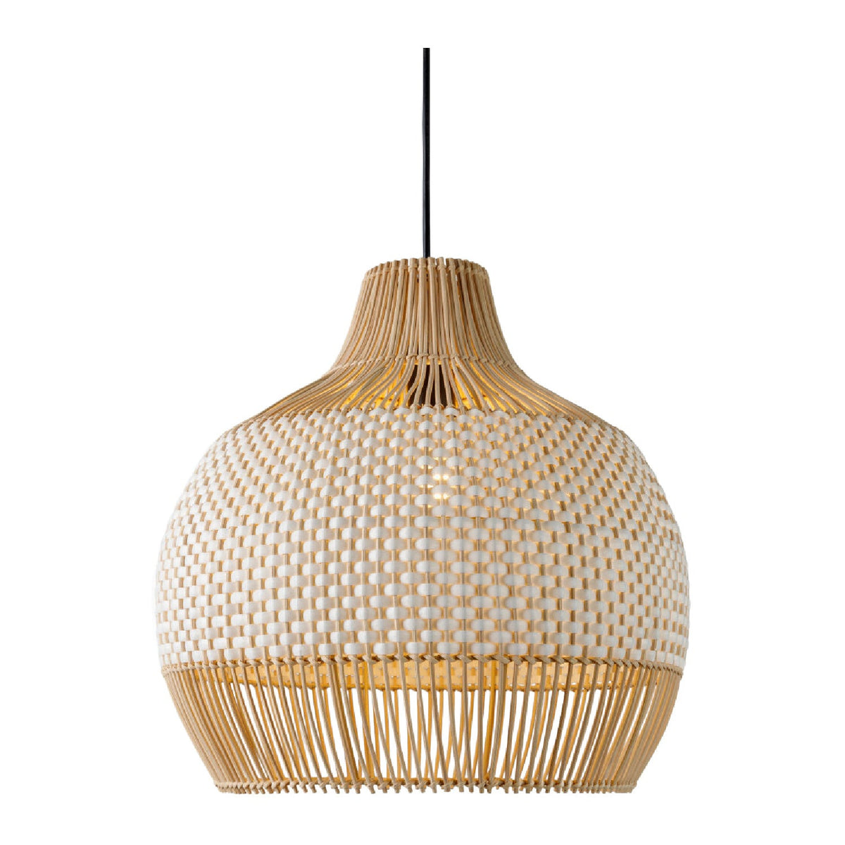 Modern European furniture - Two-Toned Braided Rattan Pendant Lamp - www.oroa.com
