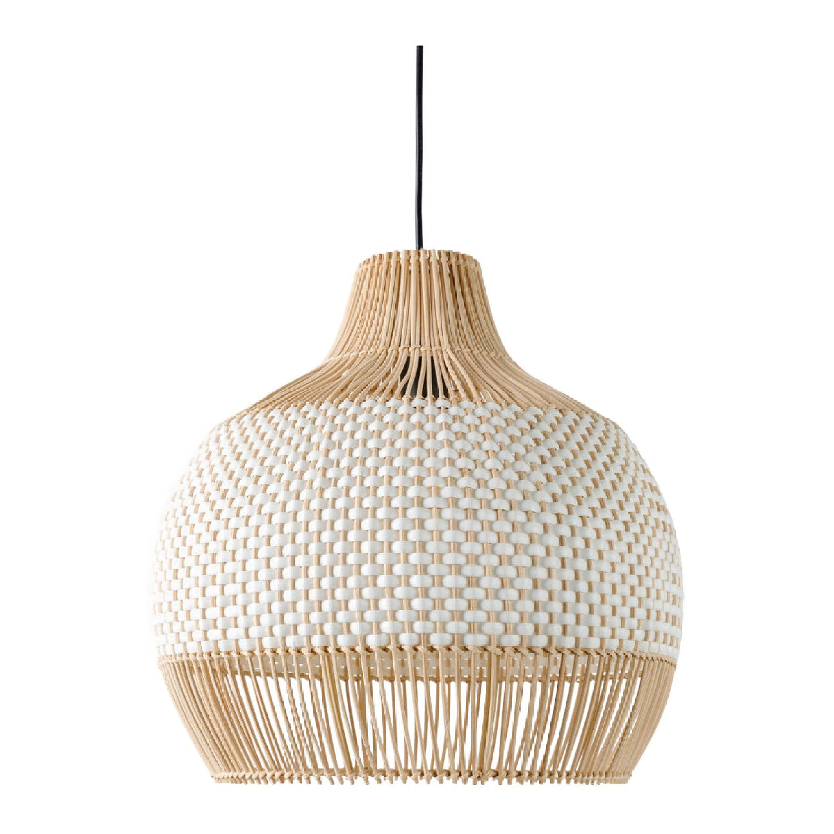 Modern European furniture - Two-Toned Braided Rattan Pendant Lamp - www.oroa.com