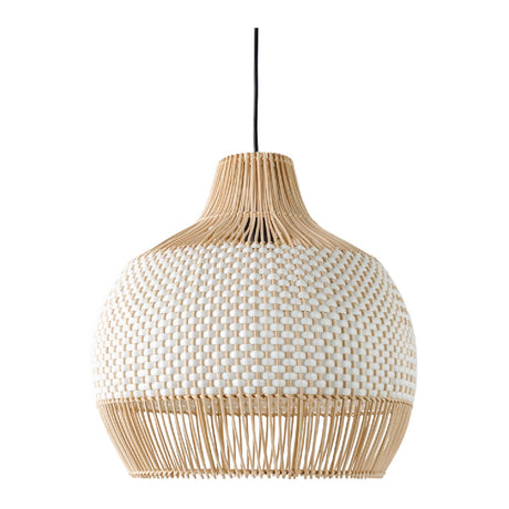 Modern European furniture - Two-Toned Braided Rattan Pendant Lamp - www.oroa.com