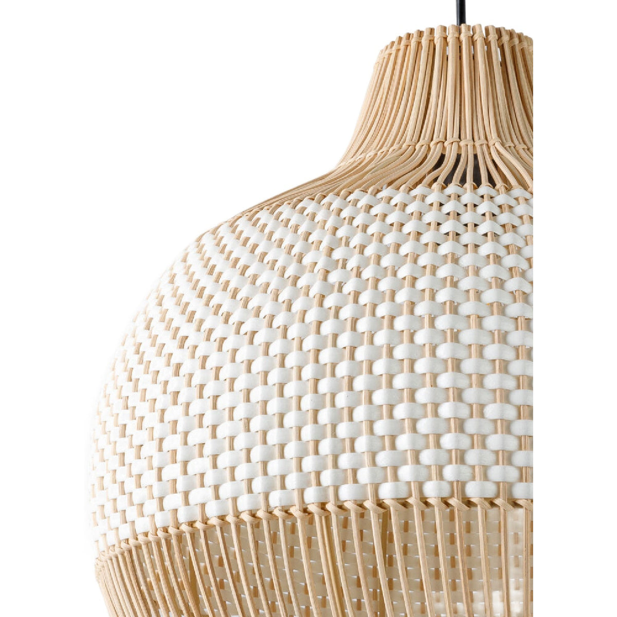 Modern European furniture - Two-Toned Braided Rattan Pendant Lamp - www.oroa.com
