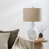 Modern European furniture - White Ceramic Accent Table Lamp - www.oroa.com