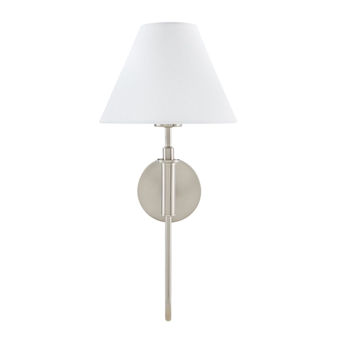 Modern European furniture - White Linen Silver Wall Lamp - www.oroa.com
