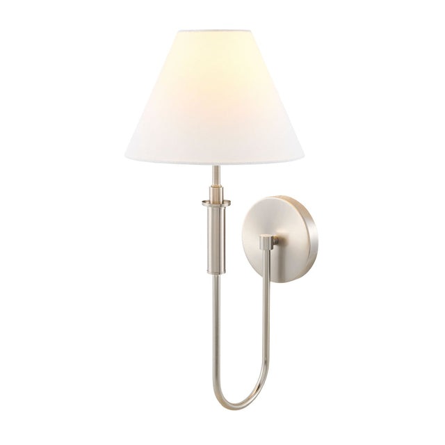 Modern European furniture - White Linen Silver Wall Lamp - www.oroa.com