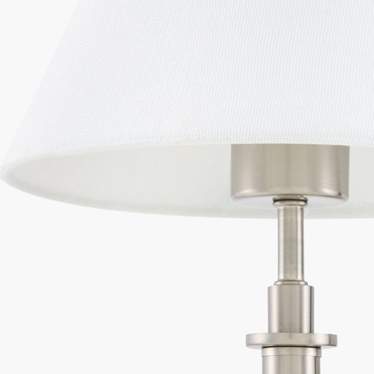 Modern European furniture - White Linen Silver Wall Lamp - www.oroa.com