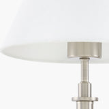 Modern European furniture - White Linen Silver Wall Lamp - www.oroa.com