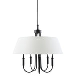 Modern European furniture -  White Linen 5-Light Chandelier - www.oroa.com
