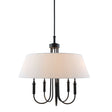 Modern European furniture -  White Linen 5-Light Chandelier - www.oroa.com