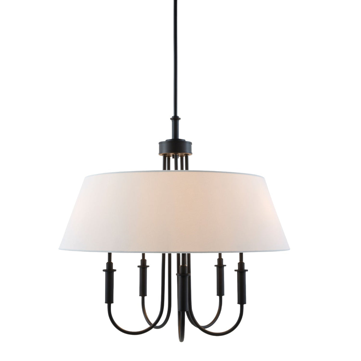 Modern European furniture -  White Linen 5-Light Chandelier - www.oroa.com