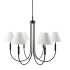 Modern European furniture - White Linen 6-Light Chandelier - www.oroa.com