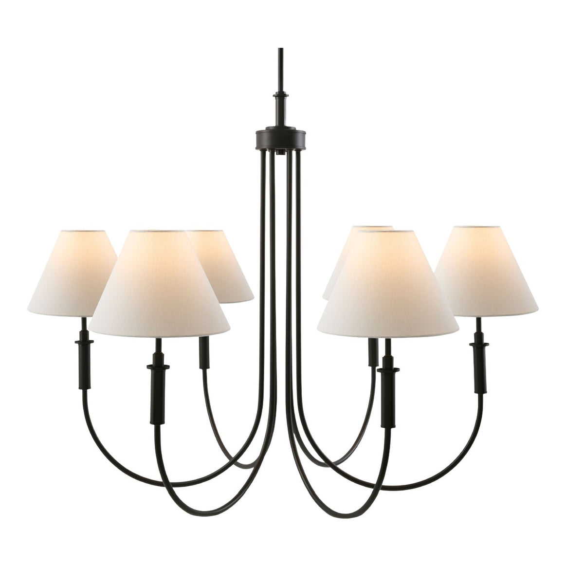 Modern European furniture - White Linen 6-Light Chandelier - www.oroa.com