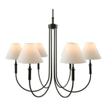 Modern European furniture - White Linen 6-Light Chandelier - www.oroa.com