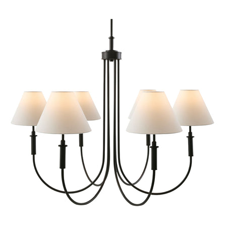 Modern European furniture - White Linen 6-Light Chandelier - www.oroa.com