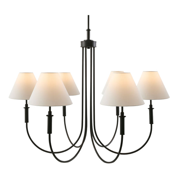Modern European furniture - White Linen 6-Light Chandelier - www.oroa.com