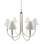 Modern European furniture - White Linen 6-Light Chandelier - www.oroa.com
