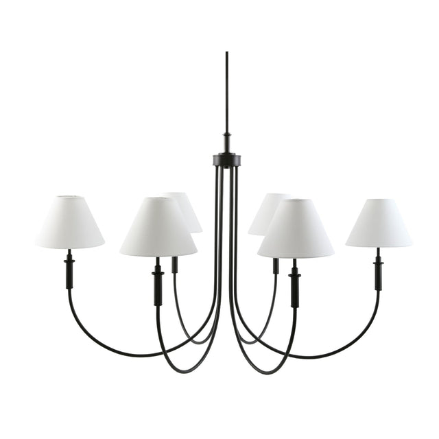 Modern European furniture - Linen Shade 6-Light Chandelier - www.oroa.com