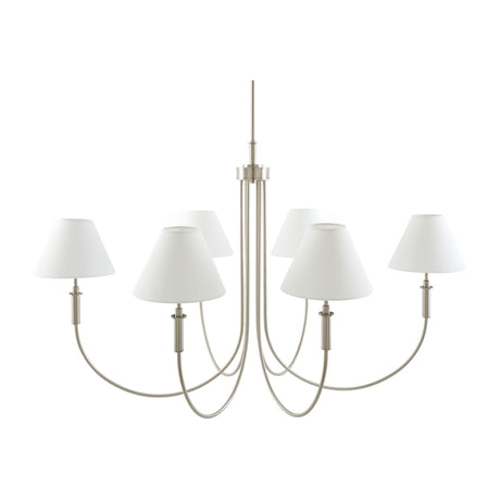Modern European furniture - Linen Shade 6-Light Chandelier - www.oroa.com