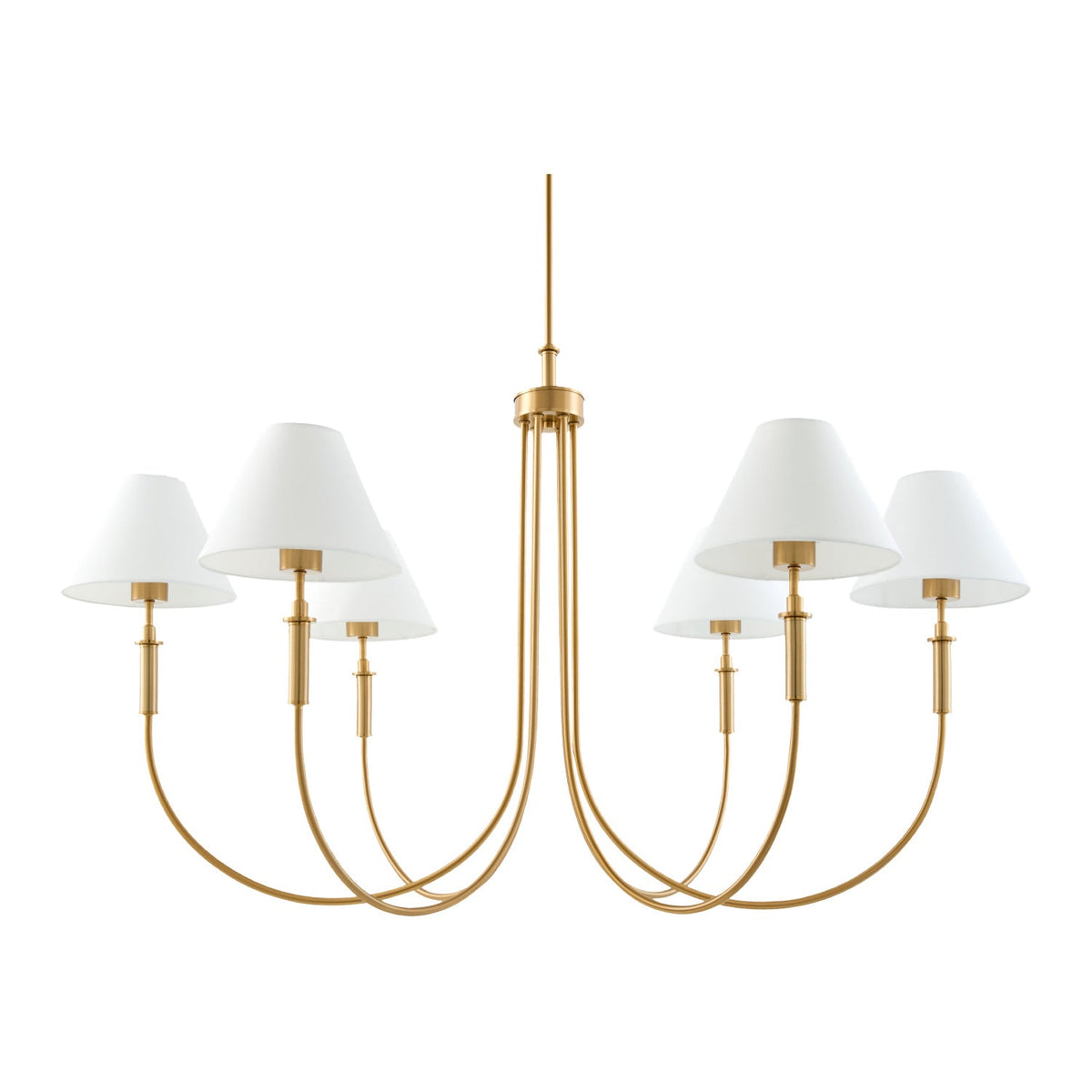 Modern European furniture - Linen Shade 6-Light Chandelier - www.oroa.com