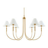 Modern European furniture - Linen Shade 6-Light Chandelier - www.oroa.com