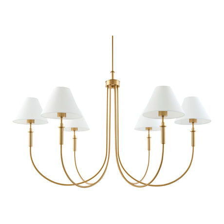 Modern European furniture - Linen Shade 6-Light Chandelier - www.oroa.com