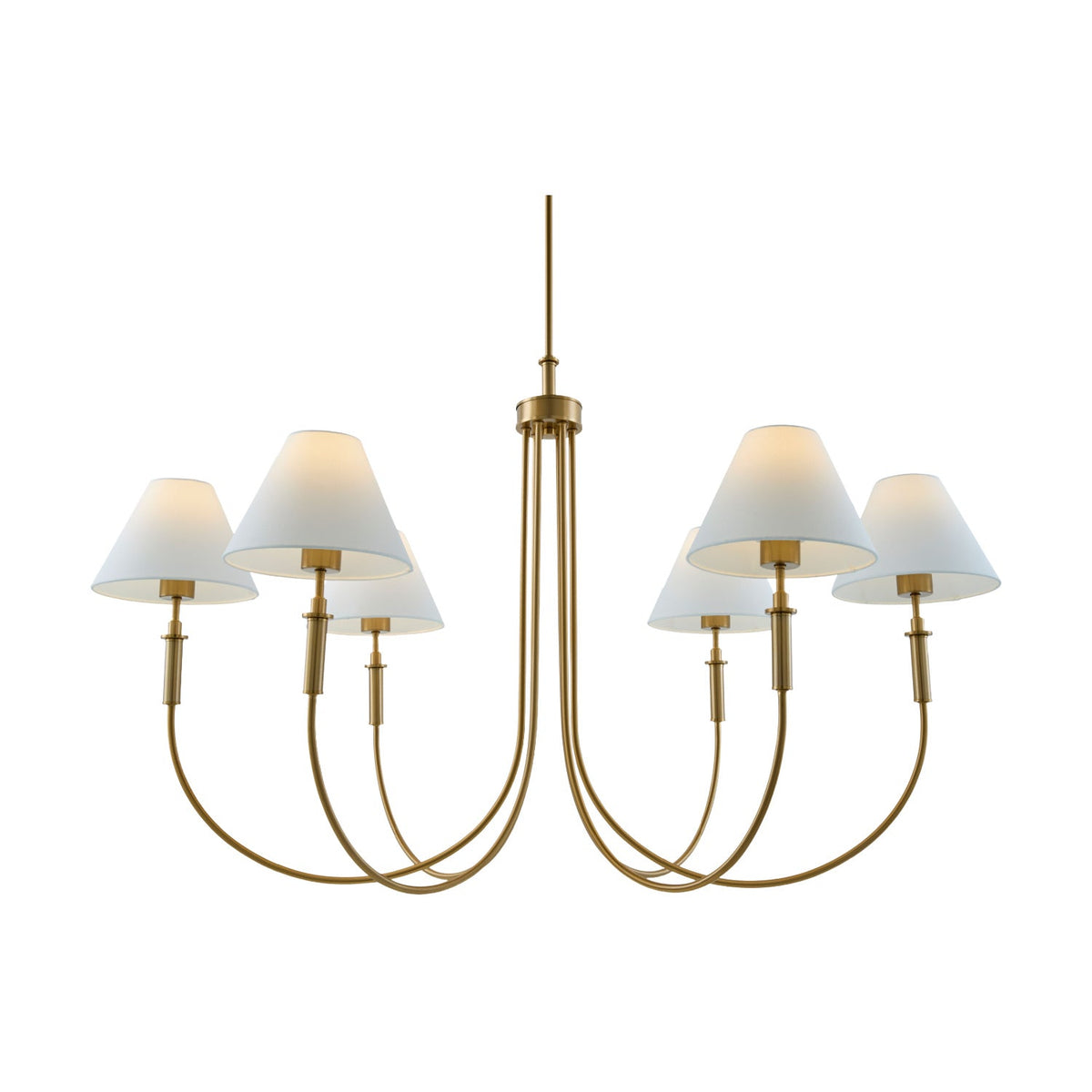 Modern European furniture - Linen Shade 6-Light Chandelier - www.oroa.com