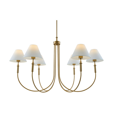 Modern European furniture - Linen Shade 6-Light Chandelier - www.oroa.com
