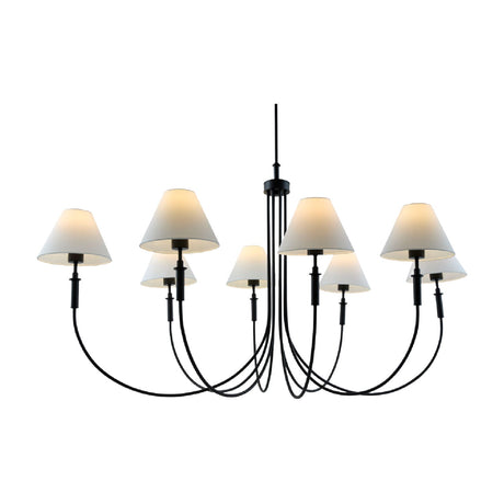 Modern European furniture - Linen Shade 8-Light Chandelier - www.oroa.com