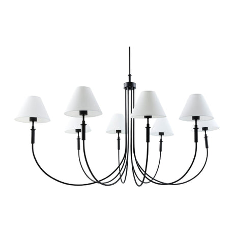Modern European furniture - Linen Shade 8-Light Chandelier - www.oroa.com