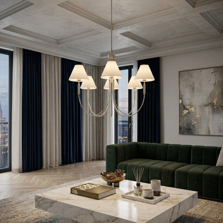 Modern European furniture - Linen Shade 8-Light Chandelier - www.oroa.com