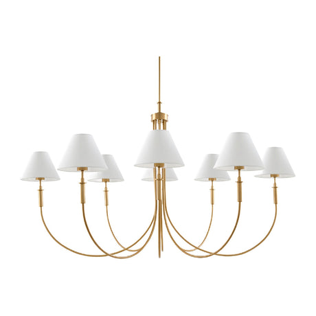 Modern European furniture - Linen Shade 8-Light Chandelier - www.oroa.com