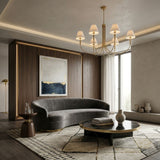 Modern European furniture - Linen Shade 8-Light Chandelier - www.oroa.com