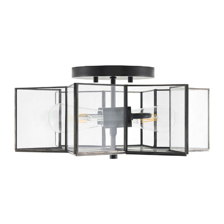 Modern European furniture - Iron-Framed Glass Ceiling Lamp - www.oroa.com