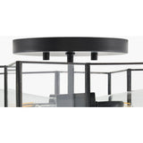 Modern European furniture - Iron-Framed Glass Ceiling Lamp - www.oroa.com