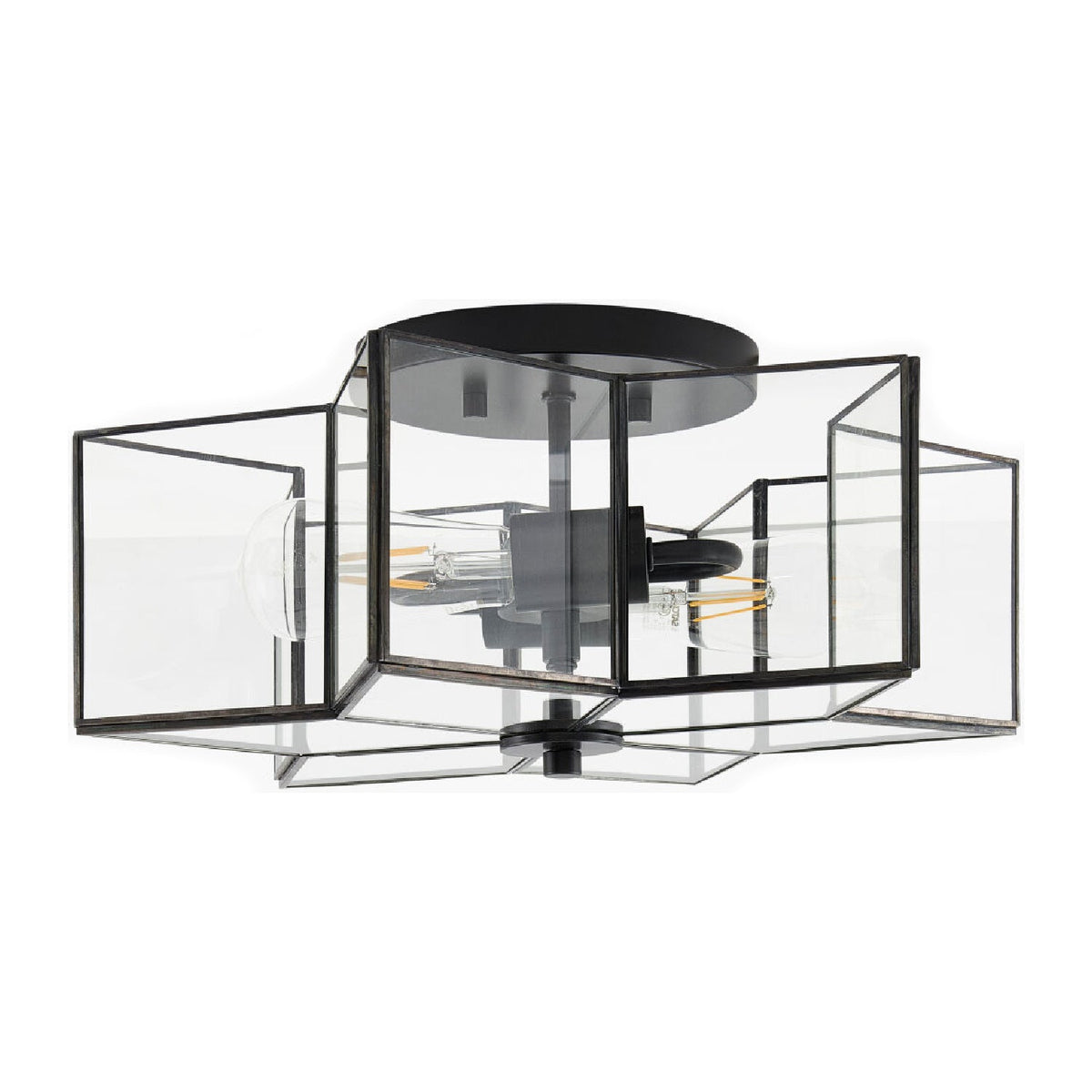 Modern European furniture - Iron-Framed Glass Ceiling Lamp - www.oroa.com
