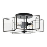 Modern European furniture - Iron-Framed Glass Ceiling Lamp - www.oroa.com