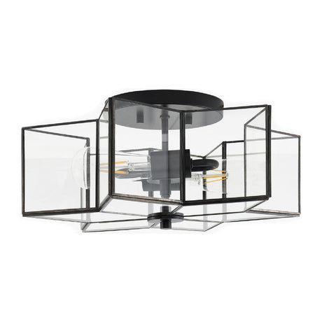 Modern European furniture - Iron-Framed Glass Ceiling Lamp - www.oroa.com