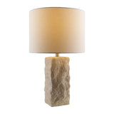 Modern European furniture - White Organic Textured Table Lamp - www.oroa.com